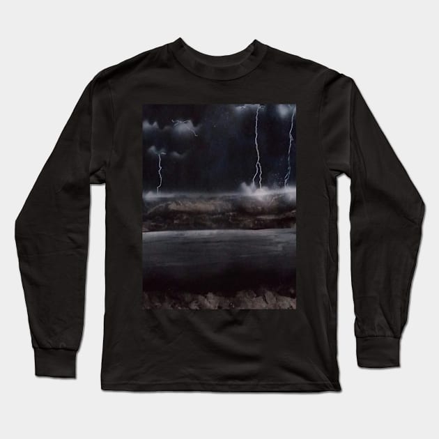 Striking lightning Long Sleeve T-Shirt by Edwardtiptonart